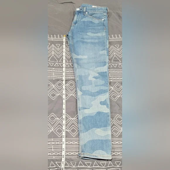 Rag & Bone Cate Midrise Ankle Skinny In Faded Camo Size 25 - Picture 3 of 9